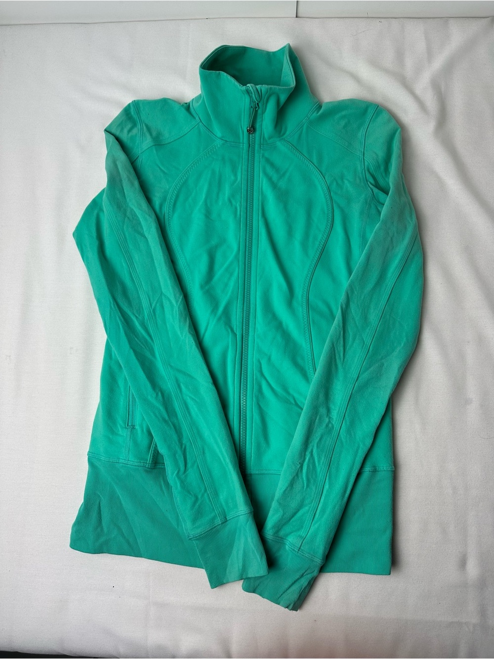 Lululemon Jacket Womens Size 8 Green Full Zip Performance Athletic Nylon